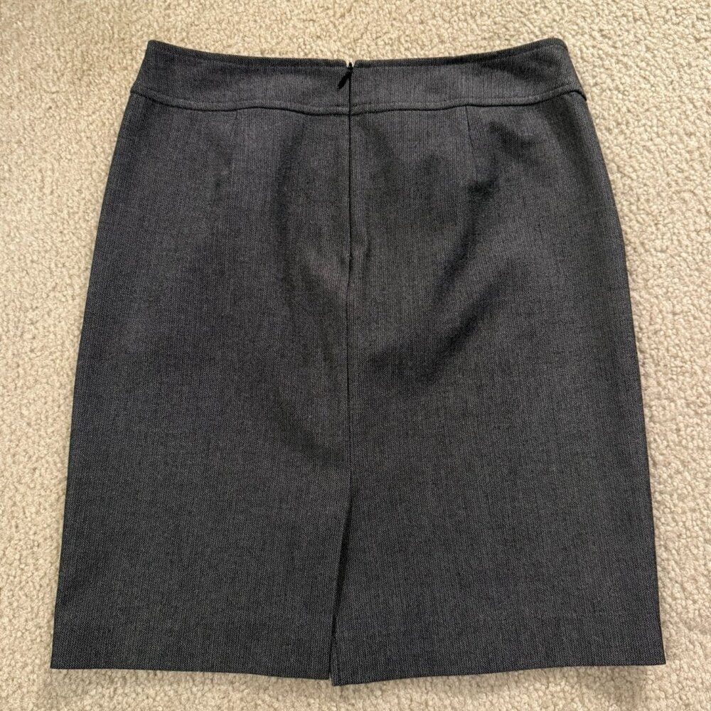 EUC BR Pencil Skirt, 4, Steel gray